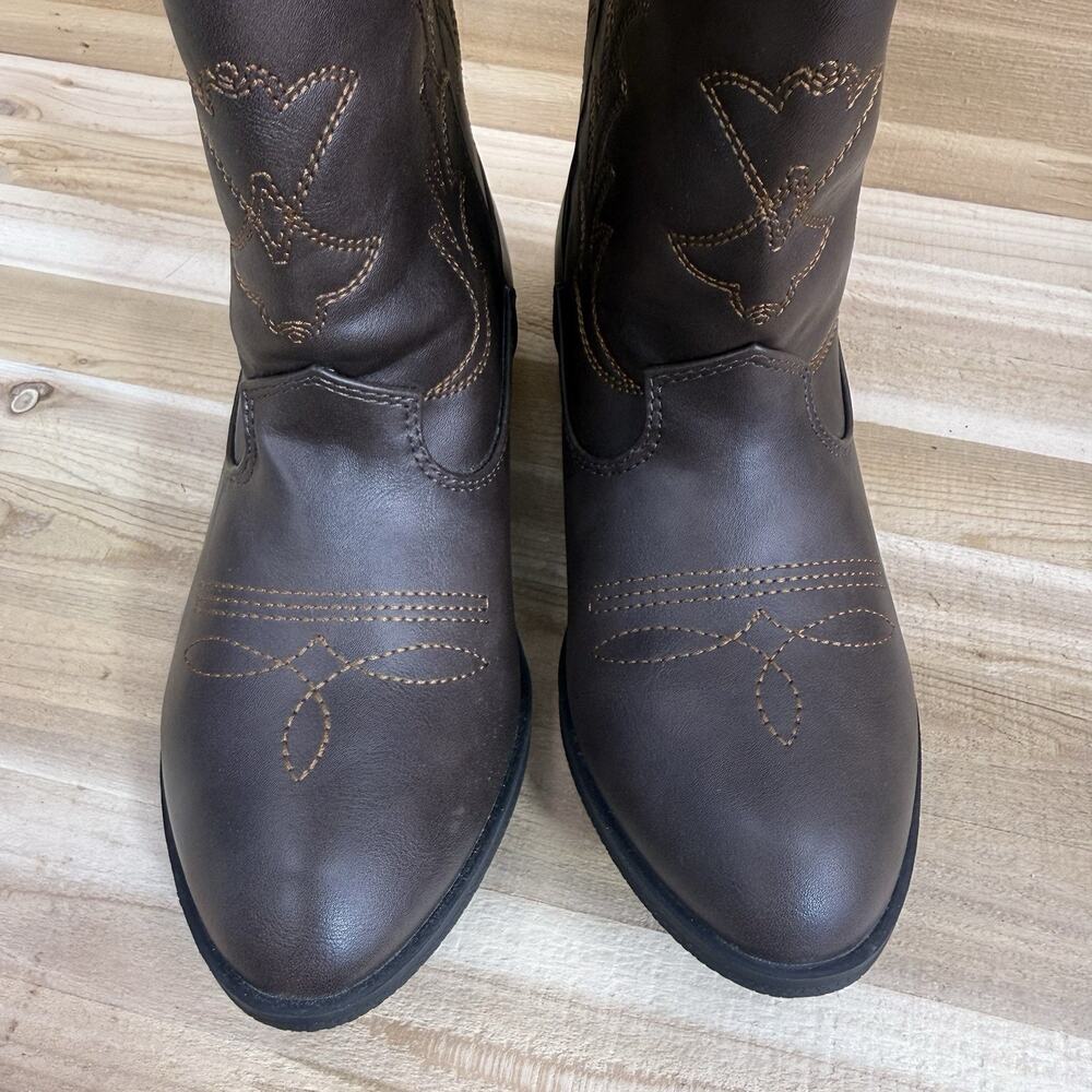 Dream Pairs Kids Girls Cowgirl Western Boots Mid Calf Boots Riding Boots Size 3Y - Picture 4 of 11